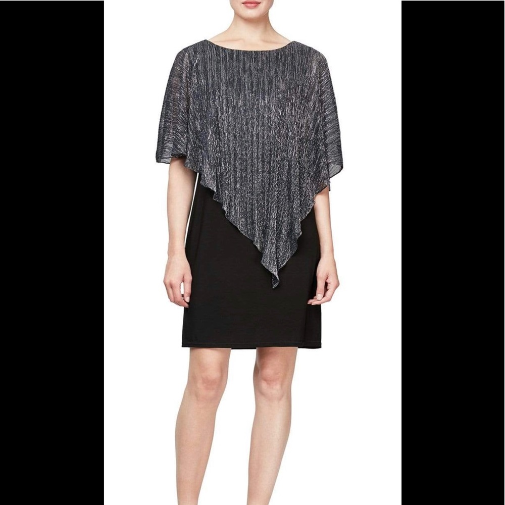 Black and Silver Column Dress